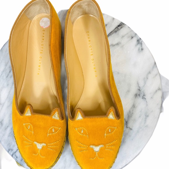 Charlotte Olympia Shoes Charlotte Olympia Cat Flats Poshmark